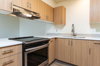 Modern kitchen cabinetry, fixtures, and hardware
